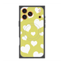 プレミアムスクエアケース with MagSafe［ Dot Hearts - Yellow ］