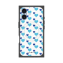プレミアムスクエアケース with MagSafe［ Stripe Hearts - Blue ］