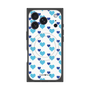 プレミアムスクエアケース with MagSafe［ Stripe Hearts - Blue ］