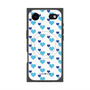 プレミアムスクエアケース with MagSafe［ Stripe Hearts - Blue ］