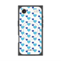 プレミアムスクエアケース with MagSafe［ Stripe Hearts - Blue ］