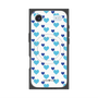 プレミアムスクエアケース with MagSafe［ Stripe Hearts - Blue ］