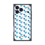 プレミアムスクエアケース with MagSafe［ Stripe Hearts - Blue ］
