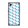 プレミアムスクエアケース with MagSafe［ Stripe Hearts - Blue ］
