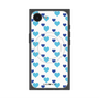 プレミアムスクエアケース with MagSafe［ Stripe Hearts - Blue ］