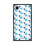 プレミアムスクエアケース with MagSafe［ Stripe Hearts - Blue ］