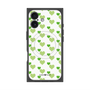 プレミアムスクエアケース with MagSafe［ Stripe Hearts - Green ］