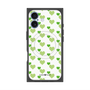 プレミアムスクエアケース with MagSafe［ Stripe Hearts - Green ］