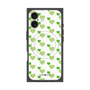 プレミアムスクエアケース with MagSafe［ Stripe Hearts - Green ］