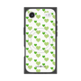 プレミアムスクエアケース with MagSafe［ Stripe Hearts - Green ］