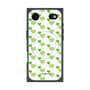プレミアムスクエアケース with MagSafe［ Stripe Hearts - Green ］