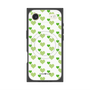 プレミアムスクエアケース with MagSafe［ Stripe Hearts - Green ］