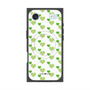 プレミアムスクエアケース with MagSafe［ Stripe Hearts - Green ］