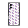 プレミアムスクエアケース with MagSafe［ Stripe Hearts - Purple ］