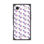 プレミアムスクエアケース with MagSafe［ Stripe Hearts - Purple ］