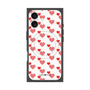 プレミアムスクエアケース with MagSafe［ Stripe Hearts - Red ］