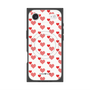 プレミアムスクエアケース with MagSafe［ Stripe Hearts - Red ］