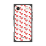 プレミアムスクエアケース with MagSafe［ Stripe Hearts - Red ］