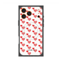 プレミアムスクエアケース with MagSafe［ Stripe Hearts - Red ］