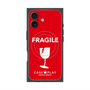 プレミアムスクエアケース with MagSafe［ FRAGILE - Red ］
