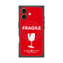 プレミアムスクエアケース with MagSafe［ FRAGILE - Red ］