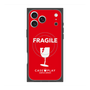 プレミアムスクエアケース with MagSafe［ FRAGILE - Red ］