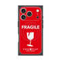 プレミアムスクエアケース with MagSafe［ FRAGILE - Red ］