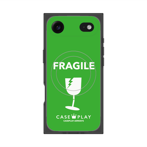 プレミアムスクエアケース with MagSafe［ FRAGILE - Green ］
