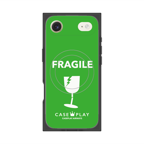 プレミアムスクエアケース with MagSafe［ FRAGILE - Green ］