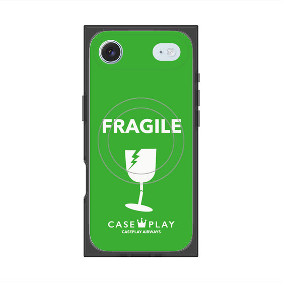 プレミアムスクエアケース with MagSafe［ FRAGILE - Green ］