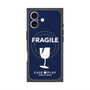 プレミアムスクエアケース with MagSafe［ FRAGILE - Navy ］