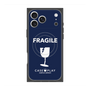 プレミアムスクエアケース with MagSafe［ FRAGILE - Navy ］