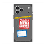 プレミアムスクエアケース with MagSafe［ FRAGILE Stickers - Gray ］