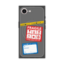 プレミアムスクエアケース with MagSafe［ FRAGILE Stickers - Gray ］
