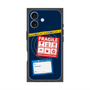 プレミアムスクエアケース with MagSafe［ FRAGILE Stickers - Navy ］