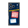 プレミアムスクエアケース with MagSafe［ FRAGILE Stickers - Navy ］