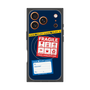 プレミアムスクエアケース with MagSafe［ FRAGILE Stickers - Navy ］