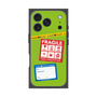 プレミアムスクエアケース with MagSafe［ FRAGILE Stickers - Green ］