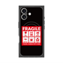 プレミアムスクエアケース with MagSafe［ FRAGILE Sticker - Black ］