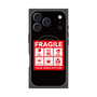 プレミアムスクエアケース with MagSafe［ FRAGILE Sticker - Black ］
