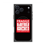 プレミアムスクエアケース with MagSafe［ FRAGILE Sticker - Black ］