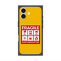 プレミアムスクエアケース with MagSafe［ FRAGILE Sticker - Yellow ］