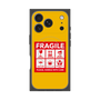 プレミアムスクエアケース with MagSafe［ FRAGILE Sticker - Yellow ］