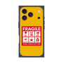 プレミアムスクエアケース with MagSafe［ FRAGILE Sticker - Yellow ］