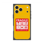 プレミアムスクエアケース with MagSafe［ FRAGILE Sticker - Yellow ］