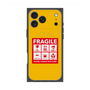 プレミアムスクエアケース with MagSafe［ FRAGILE Sticker - Yellow ］
