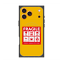 プレミアムスクエアケース with MagSafe［ FRAGILE Sticker - Yellow ］
