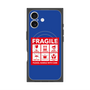 プレミアムスクエアケース with MagSafe［ FRAGILE Sticker - Blue ］