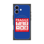 プレミアムスクエアケース with MagSafe［ FRAGILE Sticker - Blue ］