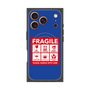 プレミアムスクエアケース with MagSafe［ FRAGILE Sticker - Blue ］